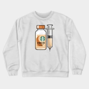 Caramel Iced Coffee Drink Injection for medical and nursing students, nurses, doctors, and health workers who are coffee lovers Crewneck Sweatshirt